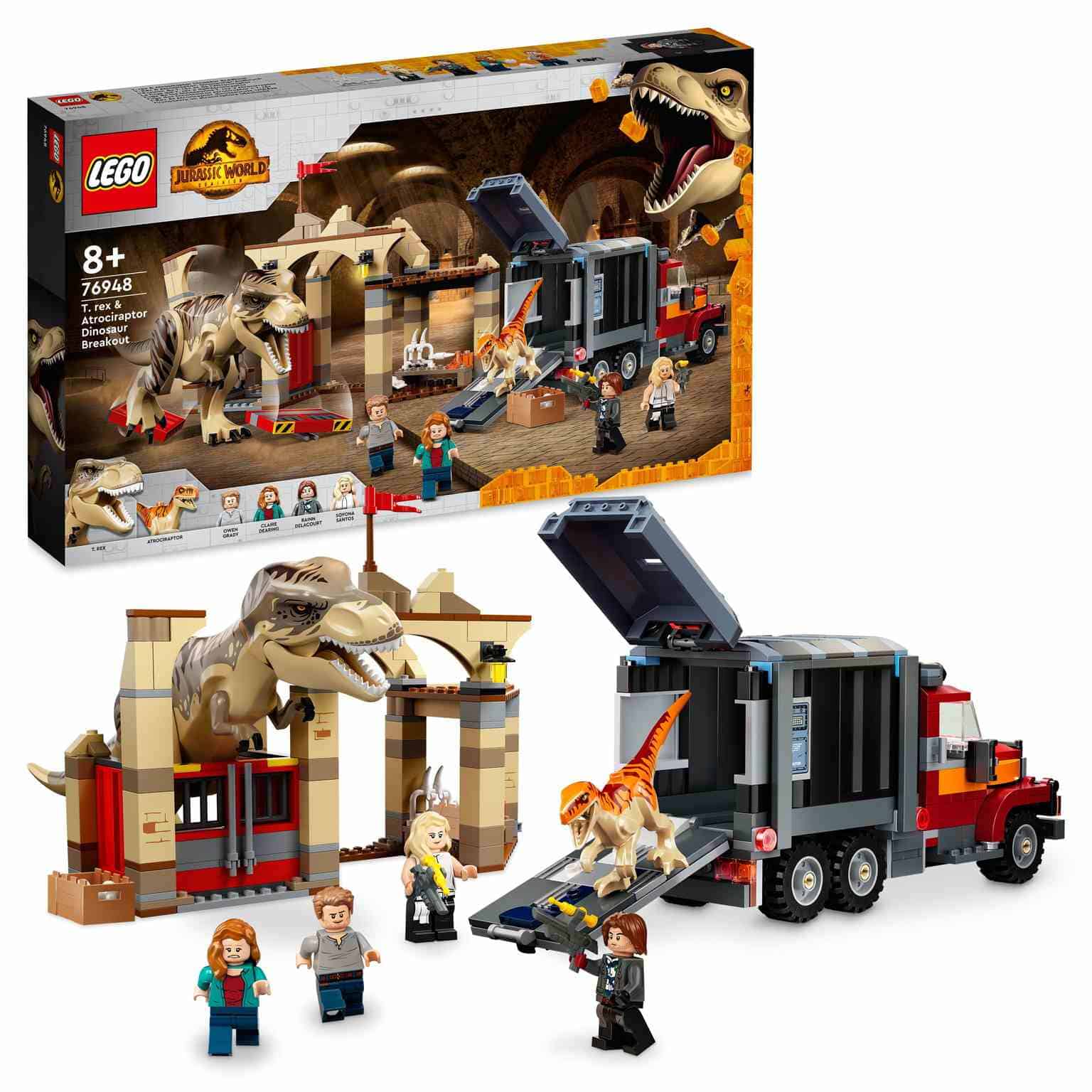 LEGO Jurasssic World | Fuga de los Dinosaurios T. rex y Atrocirraptor 76948
