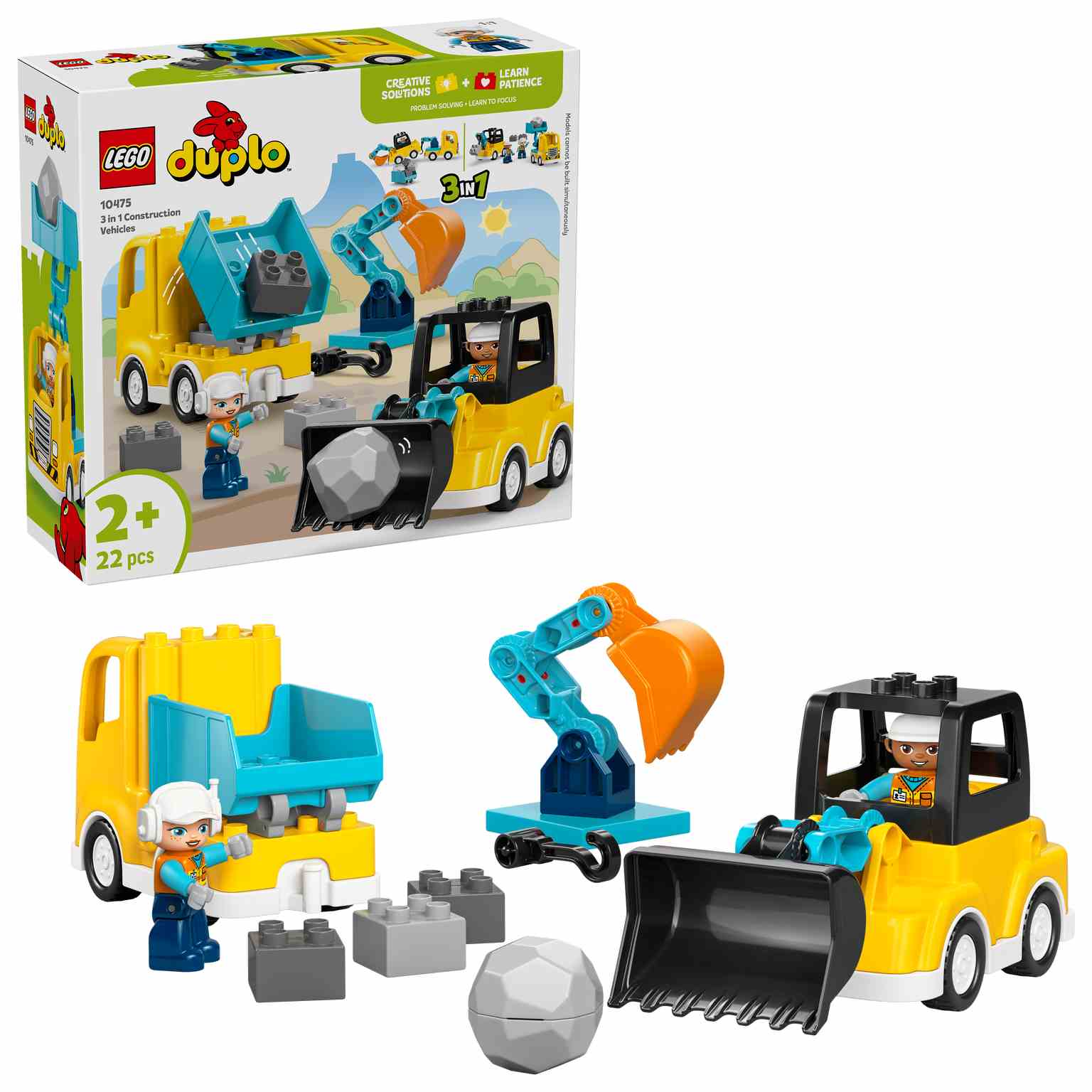 LEGO DUPLO | Vehículos de Construcción “3 en 1” - 10475