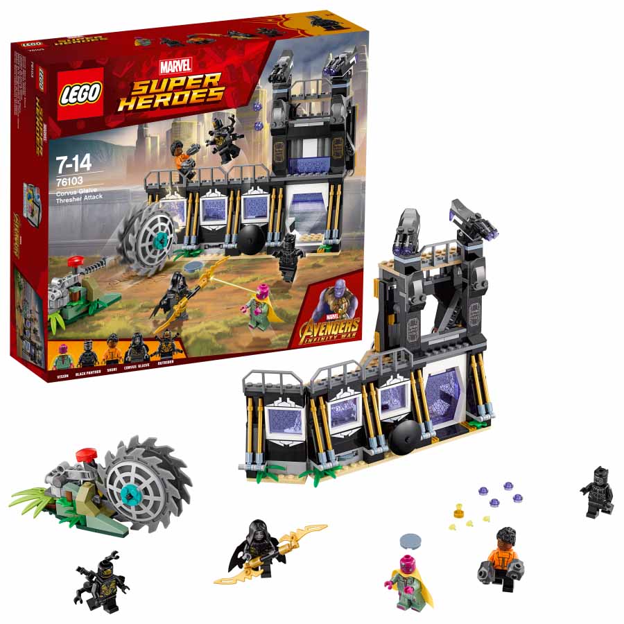 LEGO Marvel | Ataque de la desgranadora de Corvus Glaive 76103